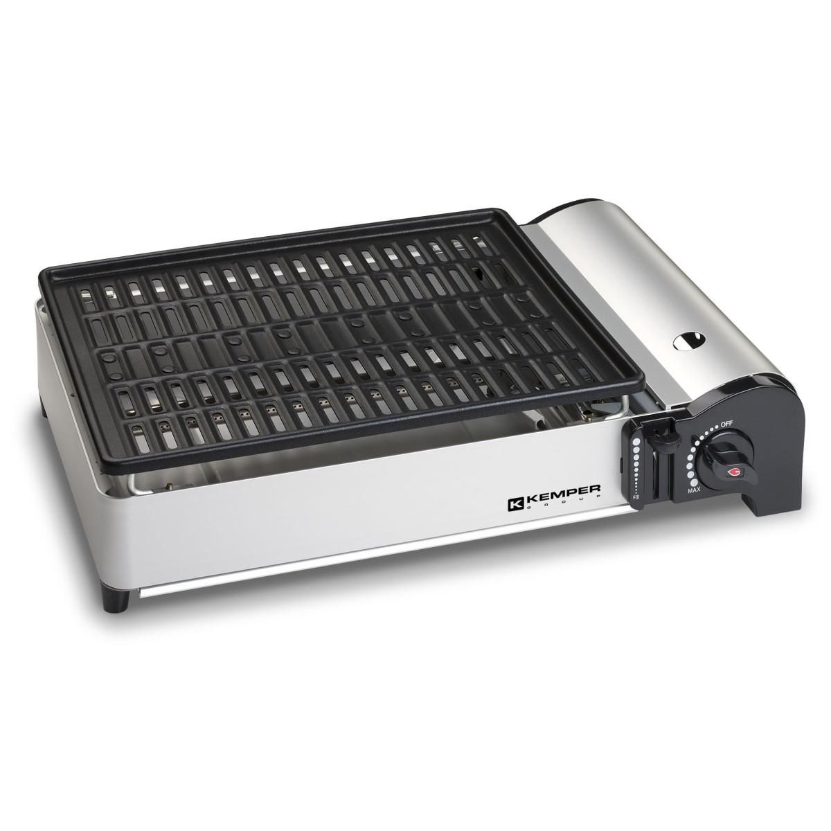 Kemper Barbecue à gaz portable 1900W Plaque anti adhesive KEMPER