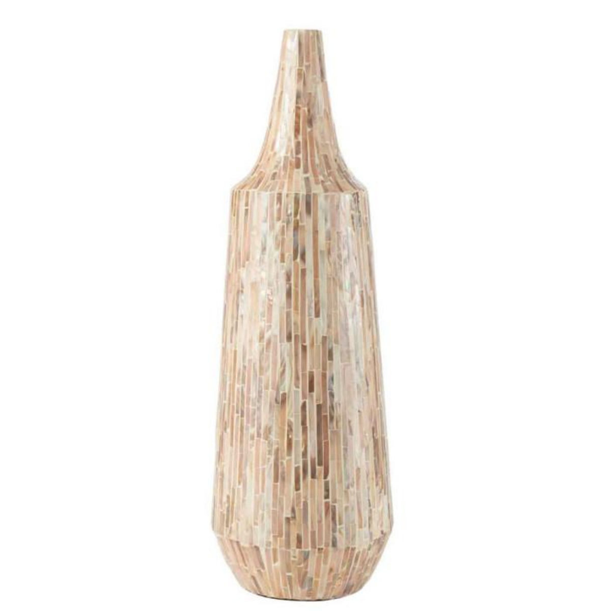 Paris Prix Vase Bouteille Motif Mosaïque  Nuye  71cm Beige