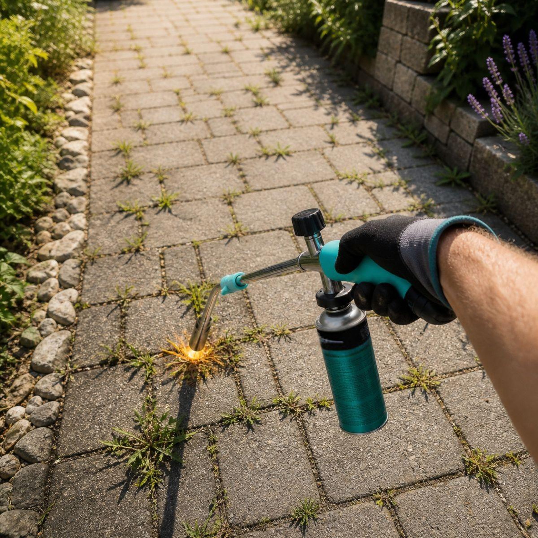 Voir la diapositive 3 : KZ GARDEN Désherbeur thermique brule herbes allumage piezo kz garden