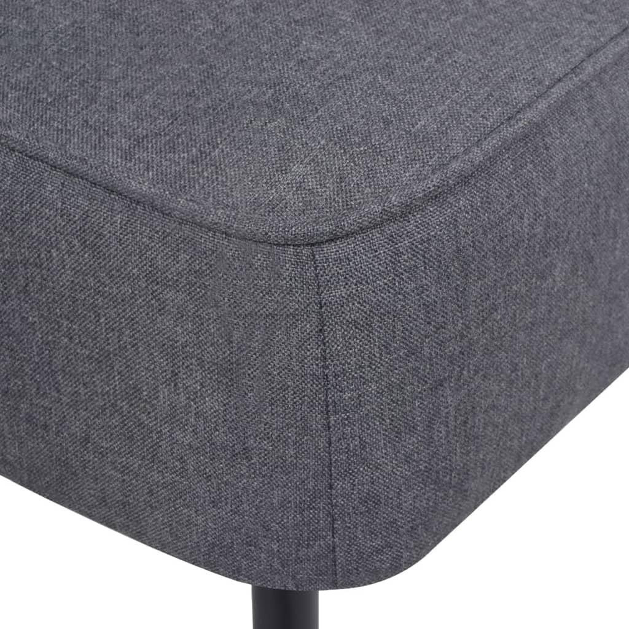 Voir la diapositive 4 : VIDAXL Chaise de cocktail gris fonce tissu