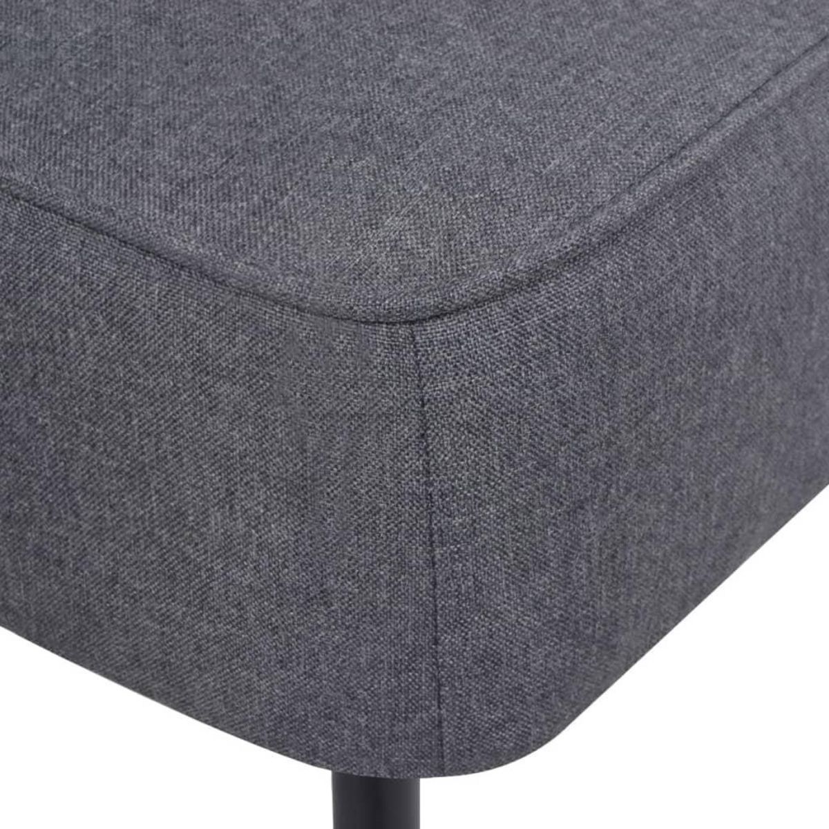 VIDAXL Chaise de cocktail gris fonce tissu