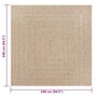 Voir la diapositive 6 : VIDAXL Tapis ZIZUR 240x240 cm aspect de jute interieur et exterieur