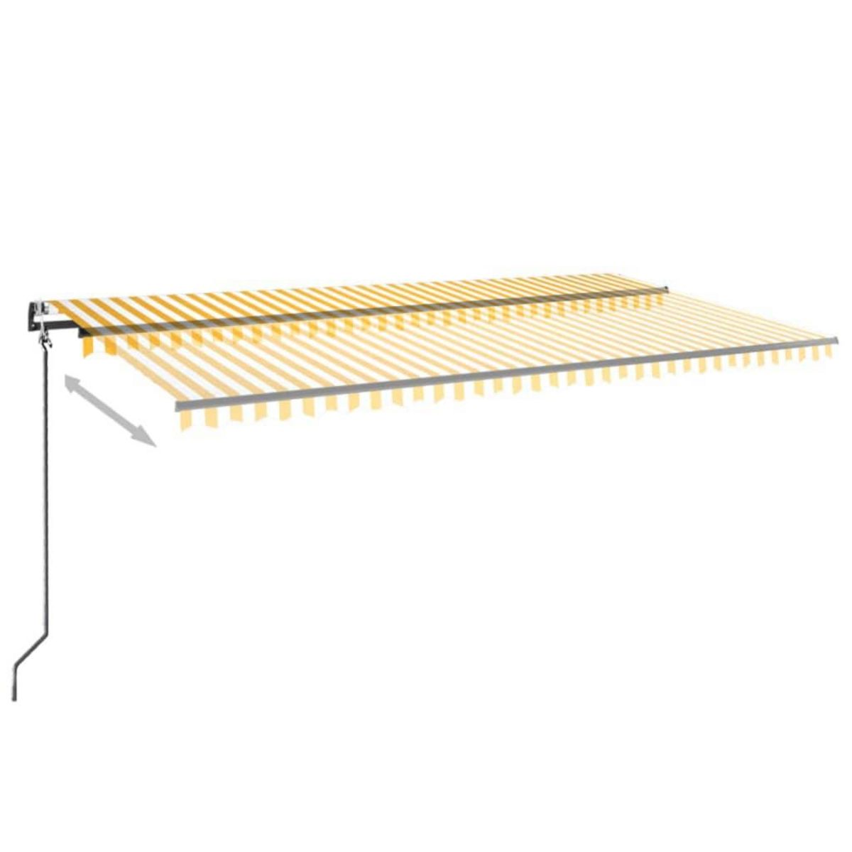 VIDAXL Auvent retractable automatique 600x350 cm Jaune et blanc