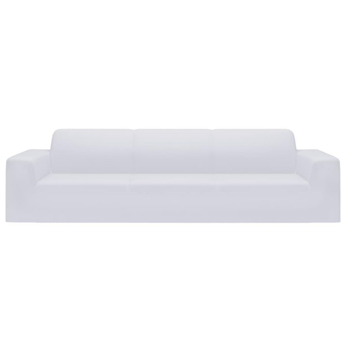 VIDAXL Housse extensible de canape 4 places Blanc Jersey de polyester