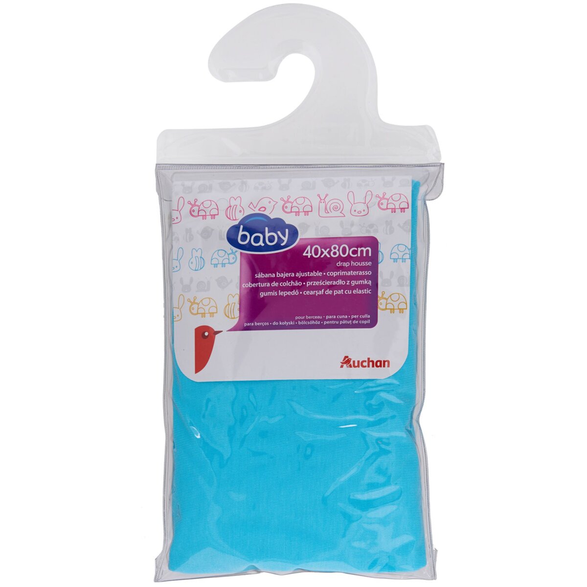 AUCHAN BABY Drap housse Jersey 