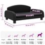Voir la diapositive 6 : VIDAXL Lit pour chien noir 70x45x30 cm similicuir