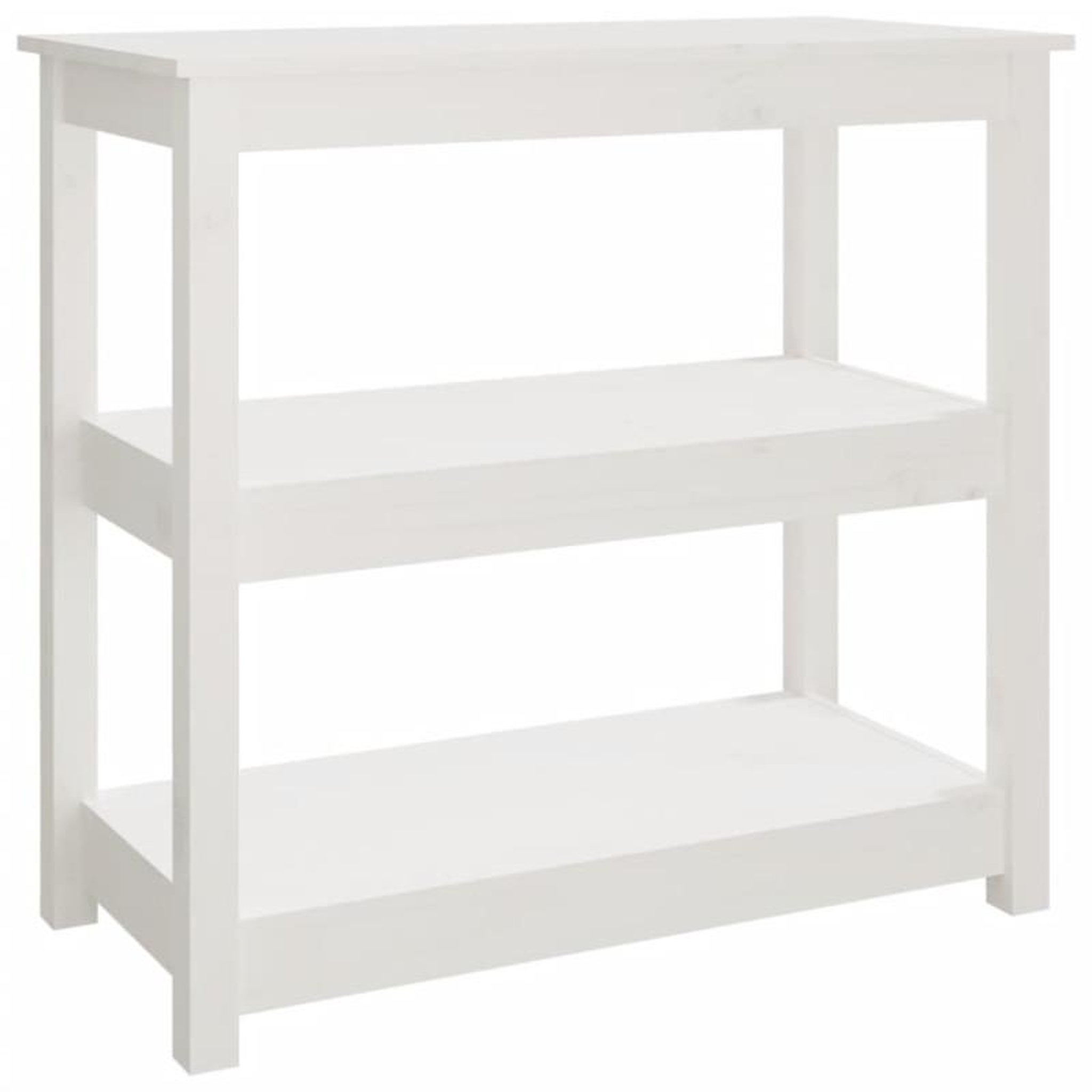 Voir la diapositive 2 : VIDAXL Table console Blanc 80x40x74 cm Bois massif de pin