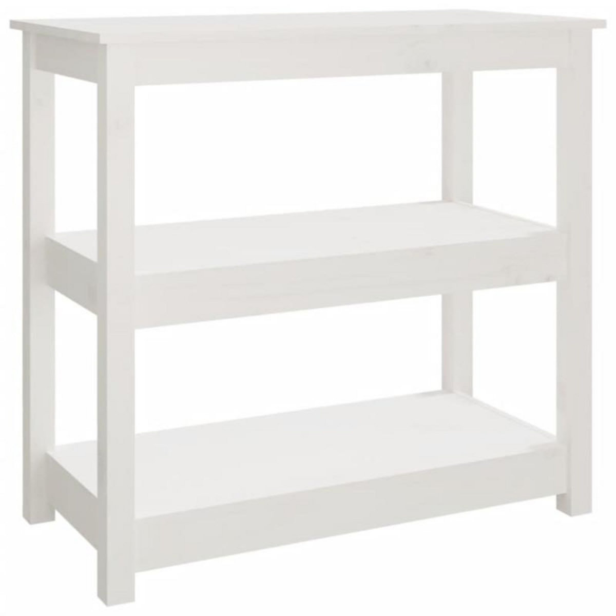 VIDAXL Table console Blanc 80x40x74 cm Bois massif de pin