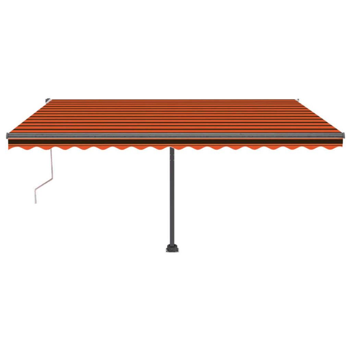 VIDAXL Auvent automatique capteur de vent/LED 400x300 cm Orange/marron