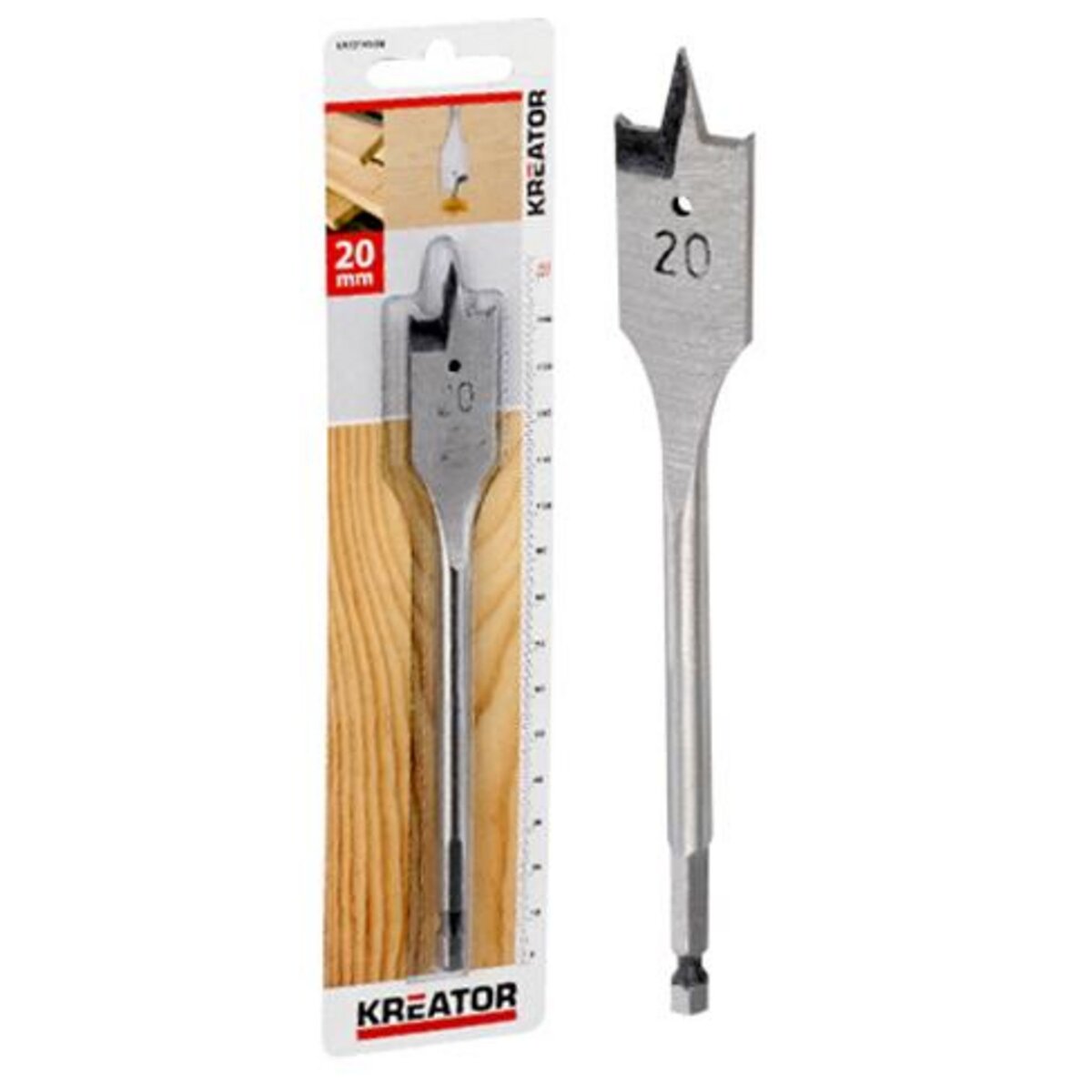 KREATOR Mèche pour bois plate Ø 38x152mm