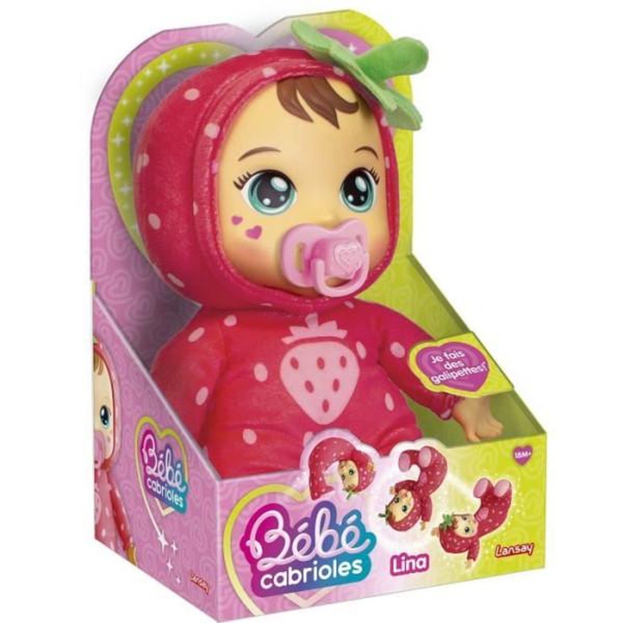 LANSAY Poupon - LANSAY - Mon bébé cabrioles - Lina la fraise - Des 18 mois