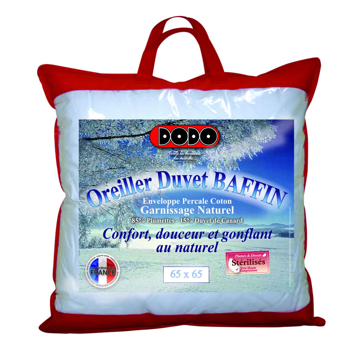 DODO Oreiller garnissage 15% duvet 85% plumettes BAFFIN