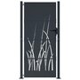 Voir la diapositive 3 : VIDAXL Portail de jardin anthracite 105x205cm acier conception d'herbe