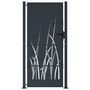 Voir la diapositive 3 : VIDAXL Portail de jardin anthracite 105x205cm acier conception d'herbe