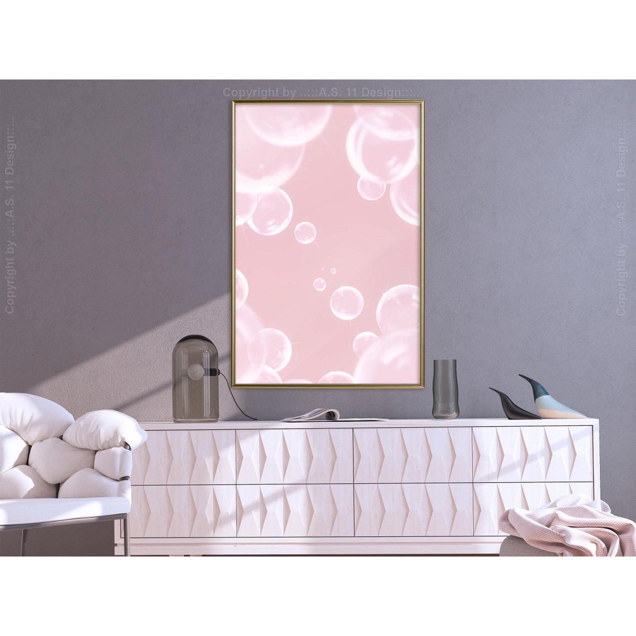 Voir la diapositive 2 : Paris Prix Affiche murale encadrée  bubble pleasure