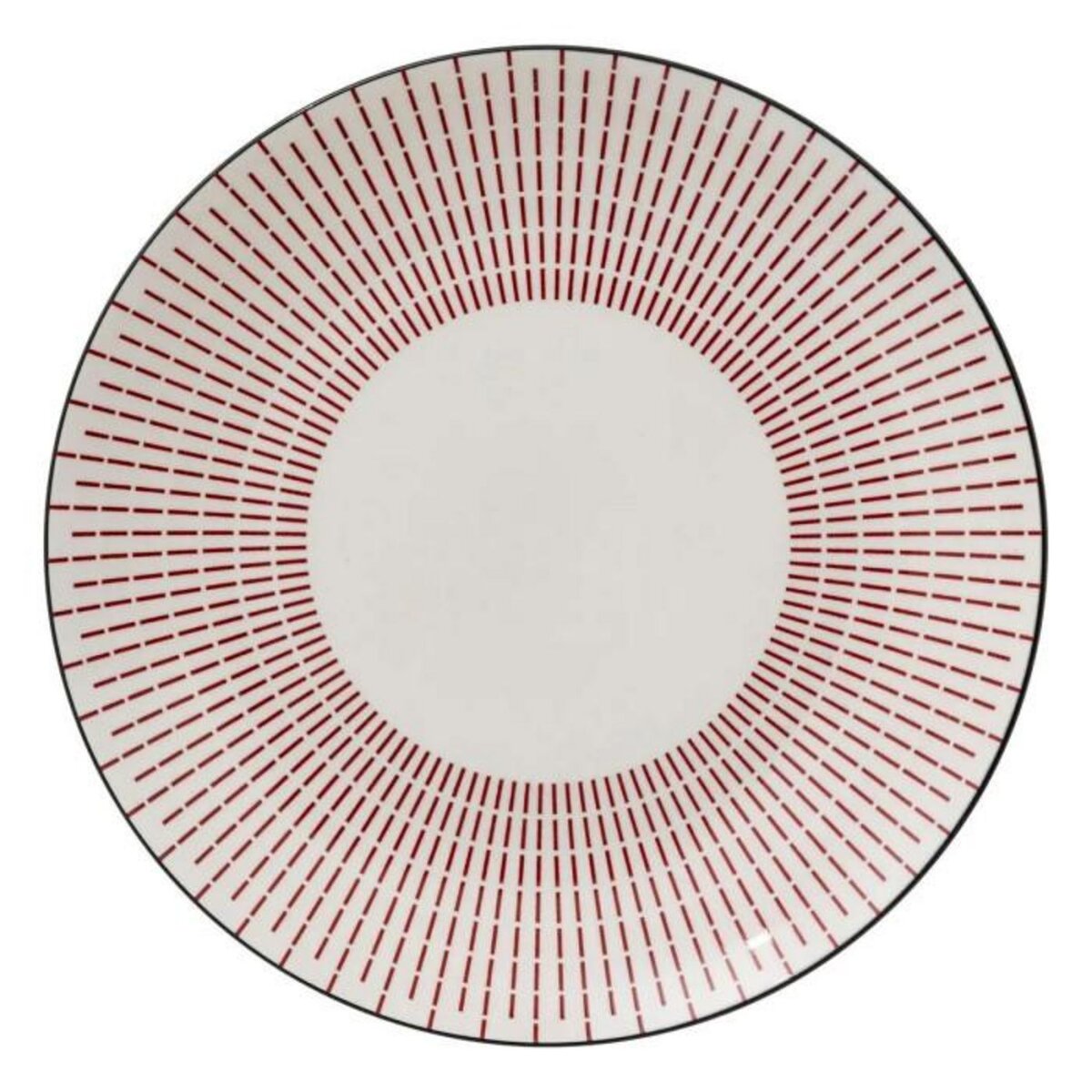 SECRET DE GOURMET Assiette de Présentation Porcelaine  Lunis  30cm Rouge