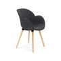 Voir la diapositive 1 : Paris Prix Fauteuil Design en Tissu  Pikko  84cm Gris Foncé