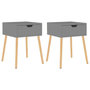 Voir la diapositive 2 : VIDAXL Tables de chevet 2 pcs Gris 40x40x56 cm Bois d'ingenierie