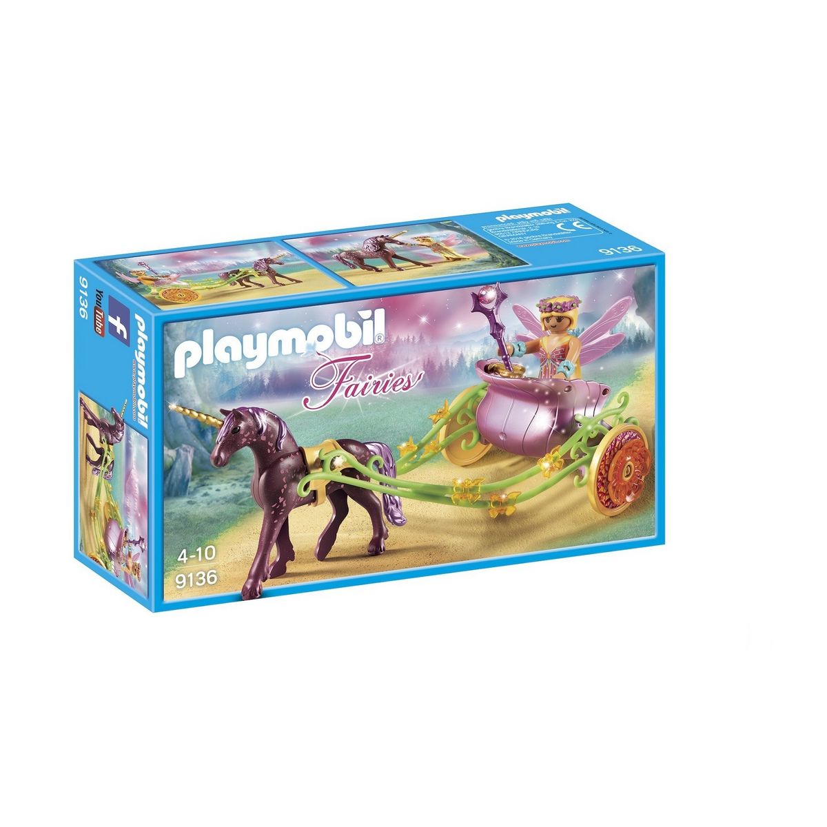 PLAYMOBIL 9136 - Fairies - Fée avec carrosse et licorne 
