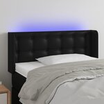 VIDAXL Tete de lit a LED Noir 103x16x78/88 cm Similicuir