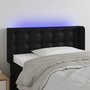 Voir la diapositive 1 : VIDAXL Tete de lit a LED Noir 103x16x78/88 cm Similicuir