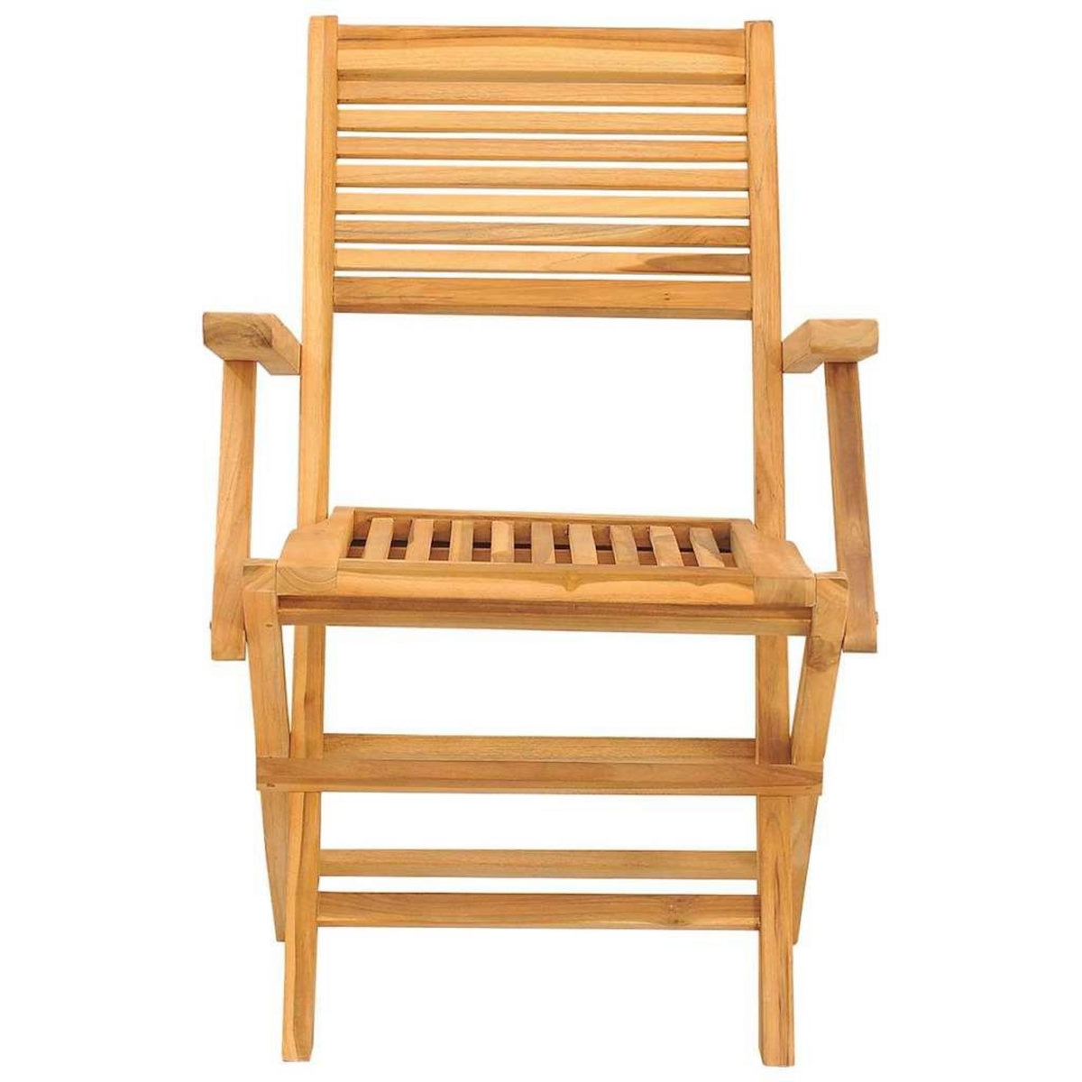 VIDAXL Chaises de jardin pliantes lot de 2 55x62x90cm bois massif teck