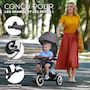 Voir la diapositive 3 : KINDERKRAFT Tricycle evolutif poussette avec pare soleil regl
