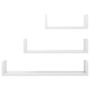 Voir la diapositive 4 : VIDAXL Etageres murales 3 pcs Blanc brillant Bois d'ingenierie