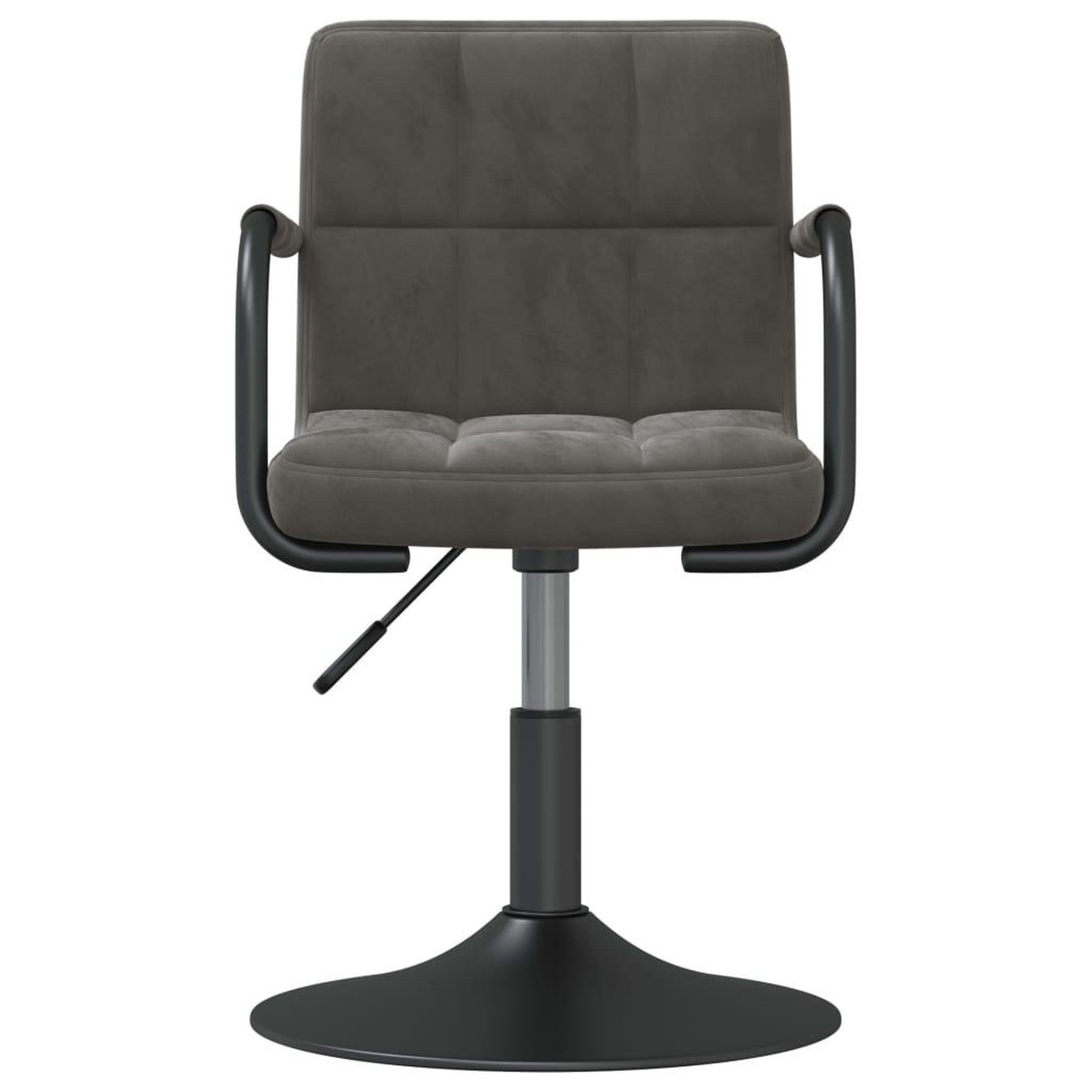 Voir la diapositive 4 : VIDAXL Chaises pivotantes a manger lot de 2 gris fonce velours