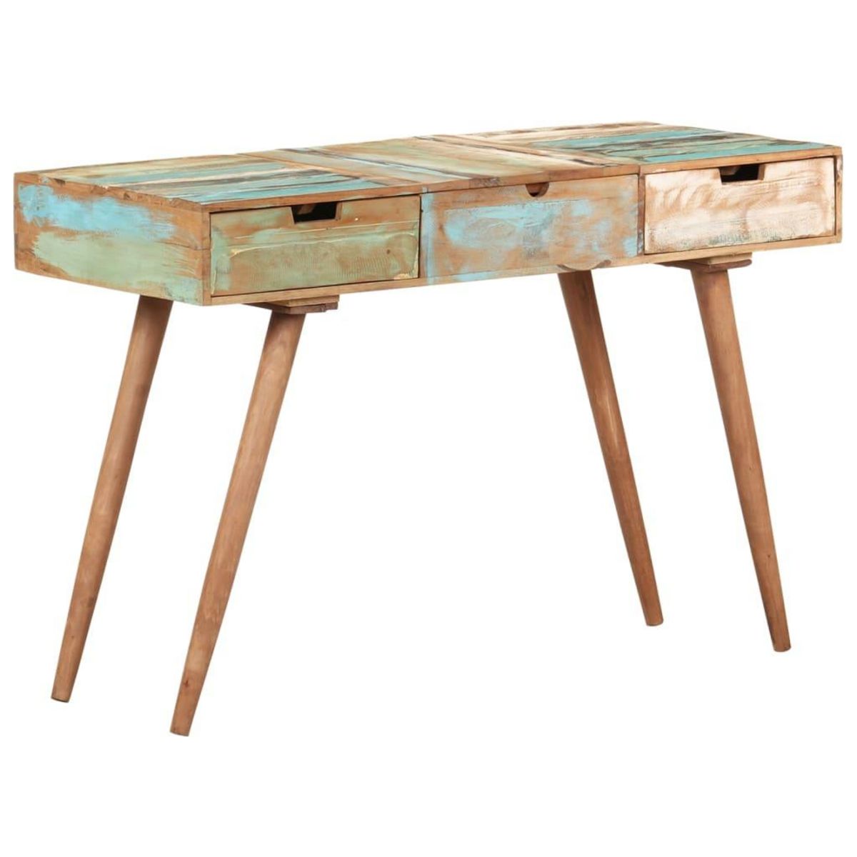 VIDAXL Coiffeuse avec miroir 112x45x76 cm Bois massif de recuperation