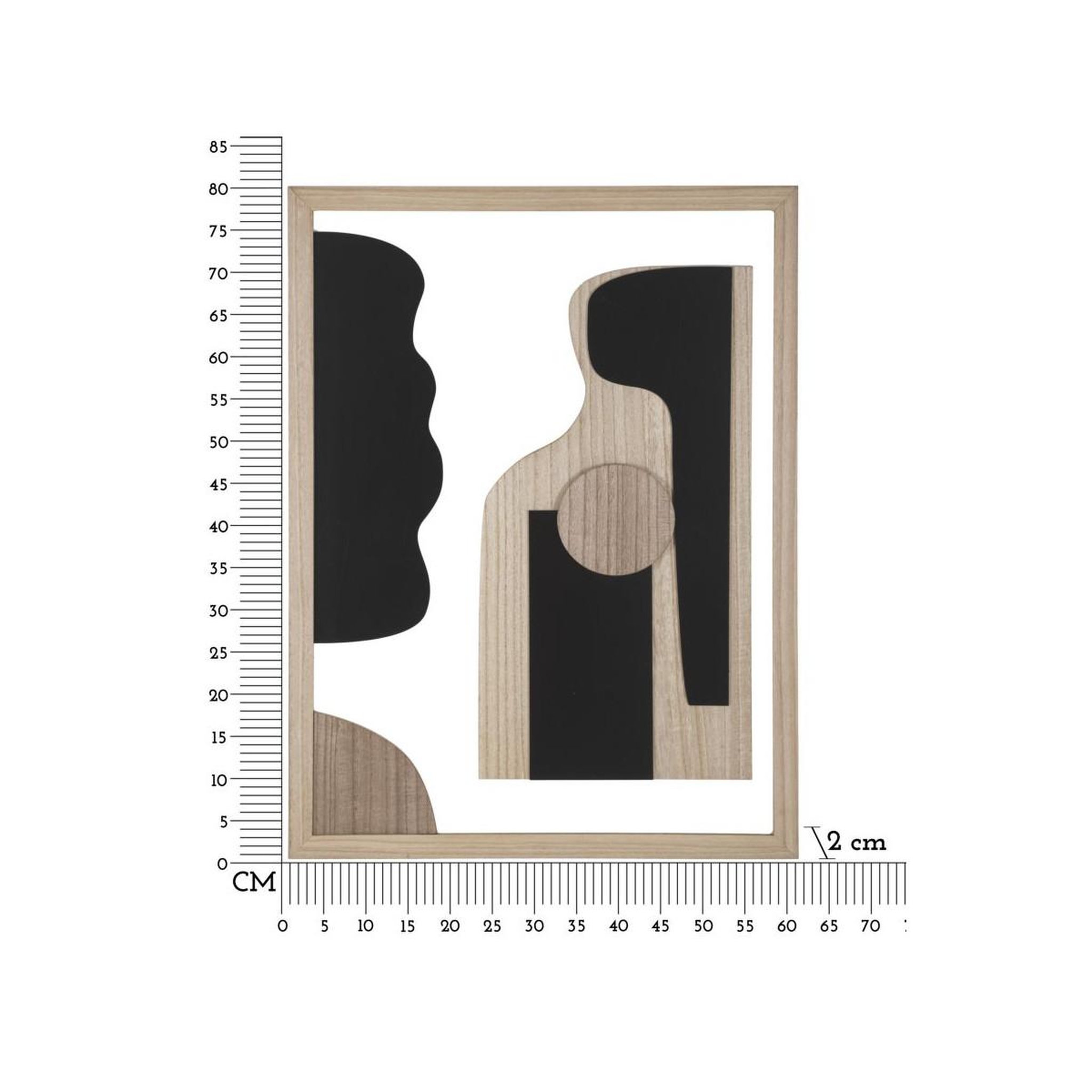 Voir la diapositive 6 : Paris Prix Décoration murale encadrée  astry  80cm naturel & noir