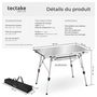 Voir la diapositive 6 : tectake Table de camping pliable argent