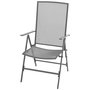 Voir la diapositive 3 : VIDAXL Chaises empilables de jardin lot de 2 Acier Gris