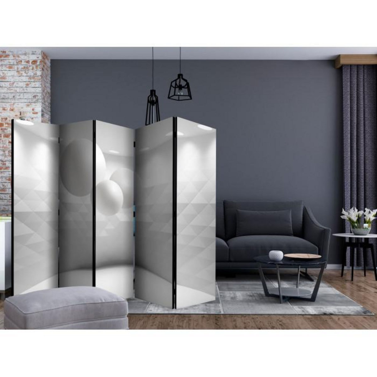 Paris Prix Paravent 5 Volets  Geometric Room  172x225cm