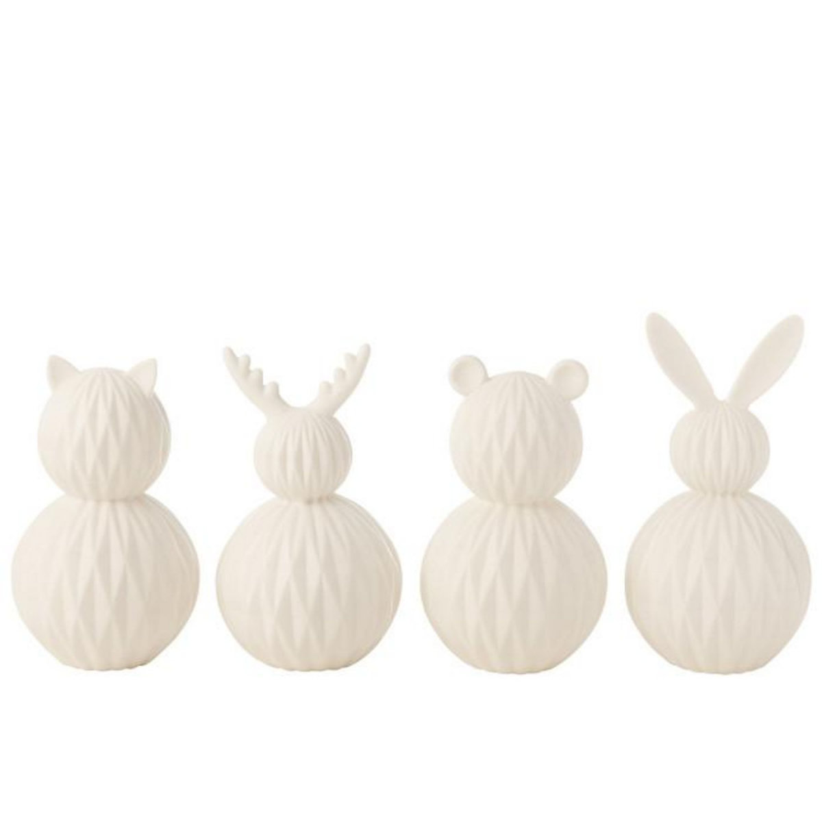 Paris Prix Lampe à Poser LED en Porcelaine  Chat  22cm Blanc