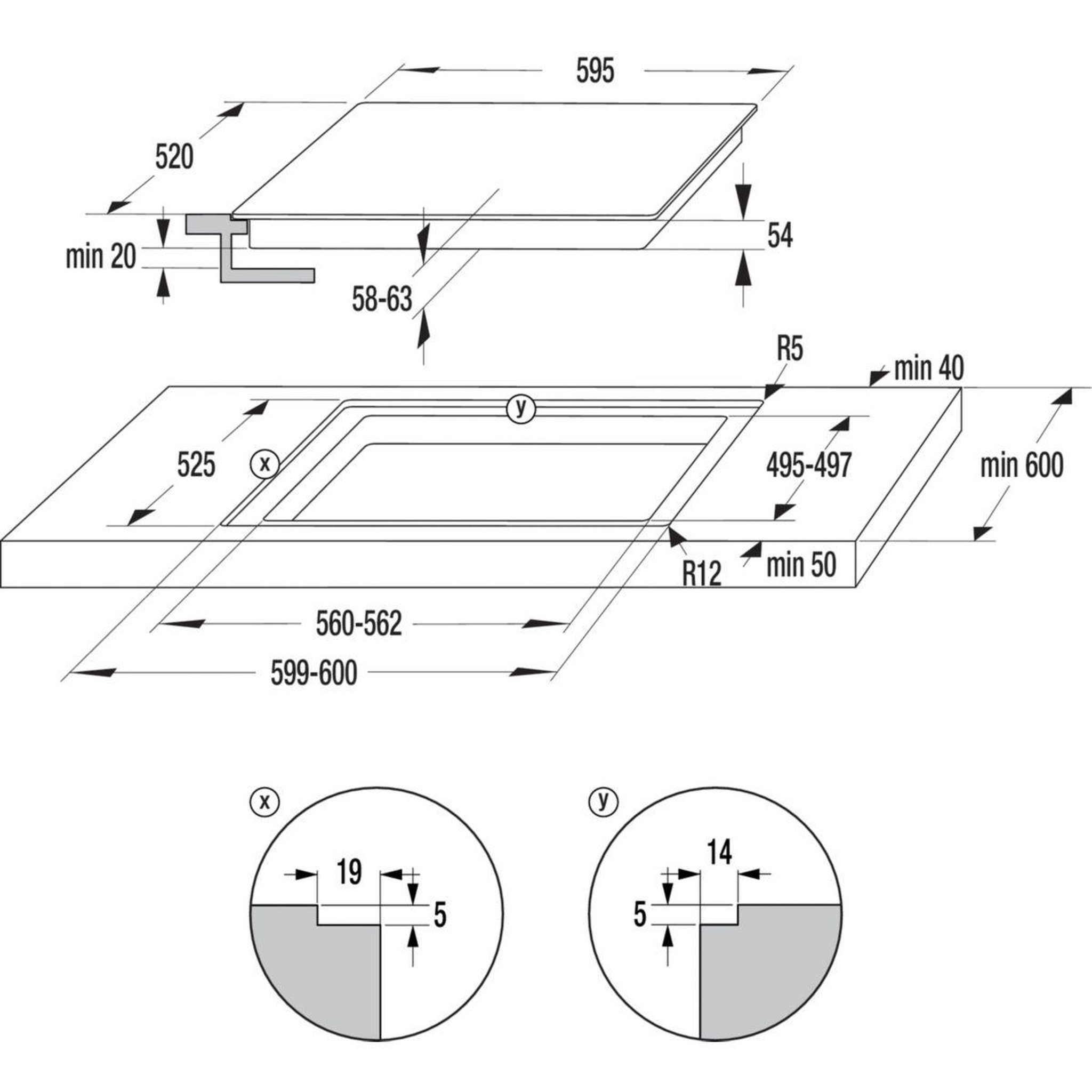 Voir la diapositive 5 : Hisense Plaque induction HI63218SR InfiniteMattGlass