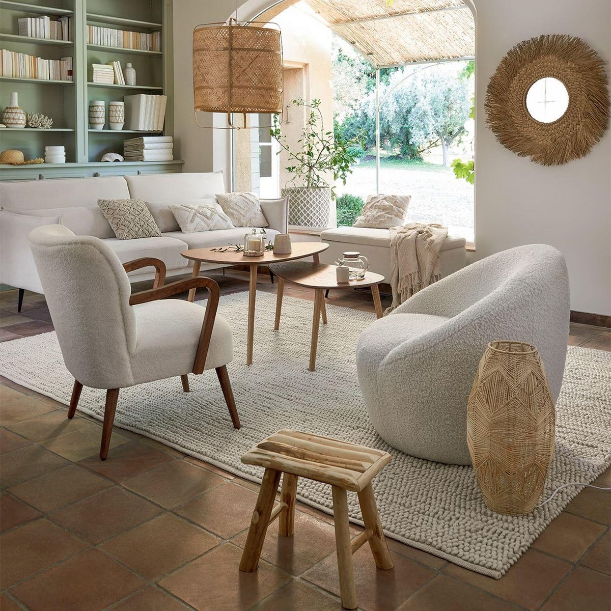 ATMOSPHERA Duo de tables basses gigognes MILÉO - Marron