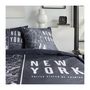 Voir la diapositive 2 : Today Parure de lit - TODAY - JAVA - 2 personnes - 240x220 cm - Coton - Imprimé New York - Noir