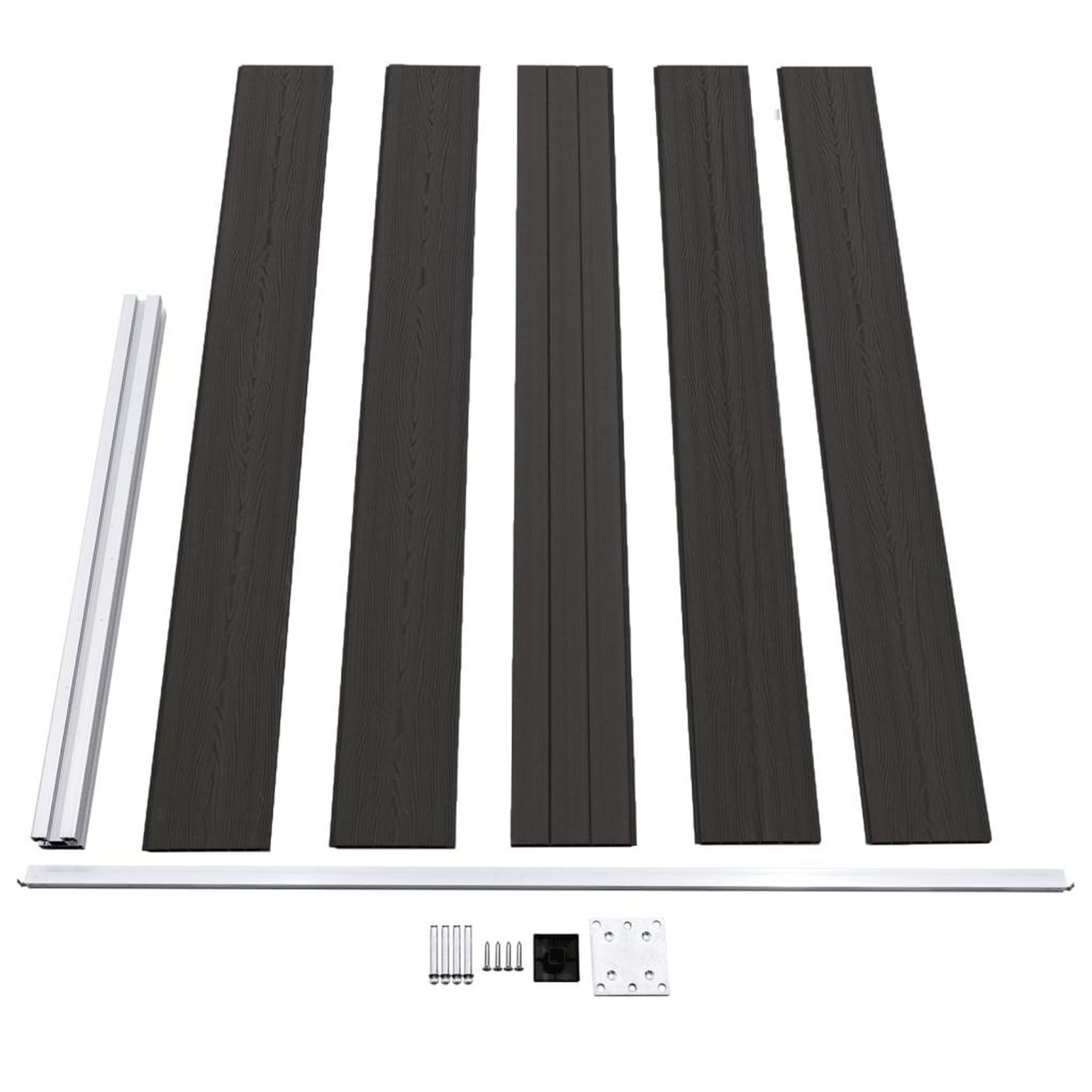 Voir la diapositive 4 : VIDAXL Panneau de cloture WPC 175x105 cm Noir