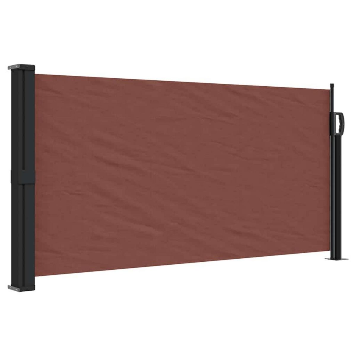 VIDAXL Auvent lateral retractable marron 100x500 cm