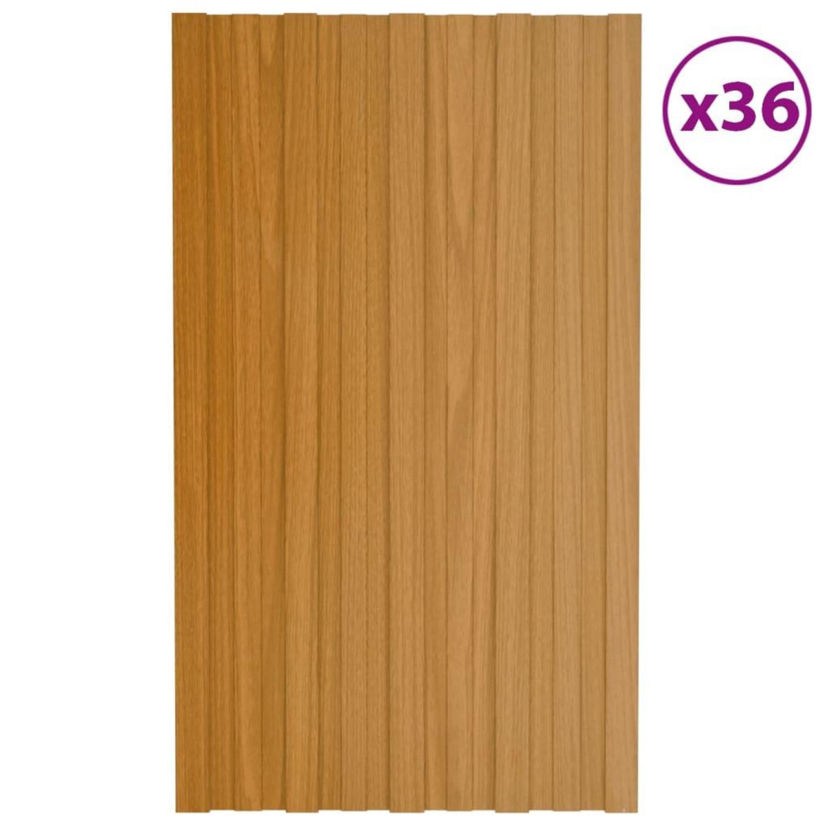 VIDAXL Panneaux de toiture 36 pcs acier galvanise naturel 80x45 cm