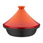 Voir la diapositive 1 : GSW Tajine fonte massive - GSW - 30 x 22 cm - Couvercle céramique - Induction - Orange