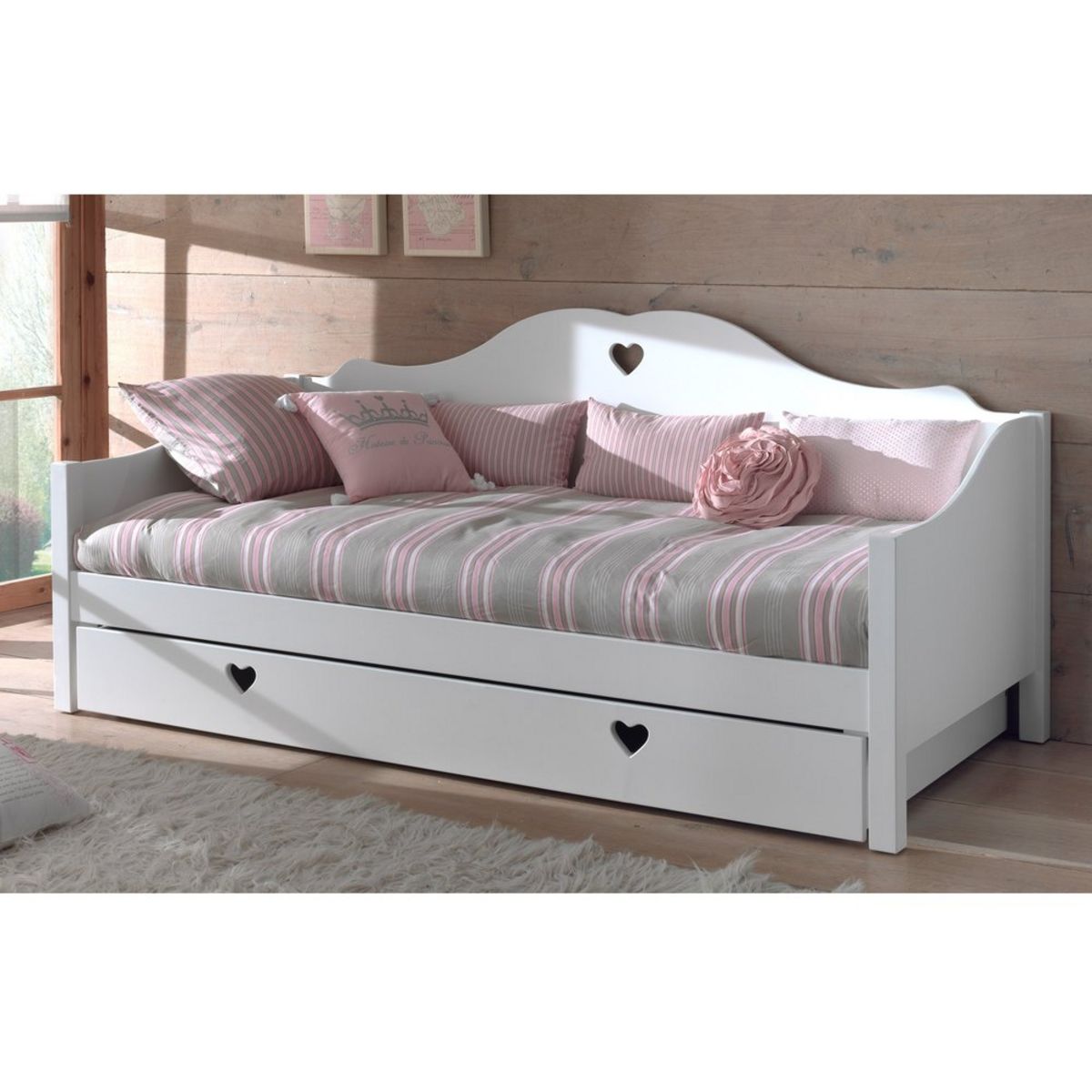 Ensemble lit banquette90x200cm + tiroir MAUDE