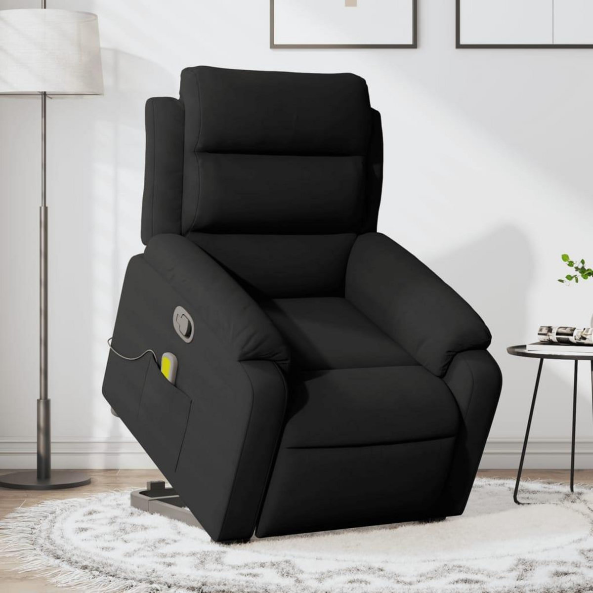 VIDAXL Fauteuil de massage inclinable Noir Velours
