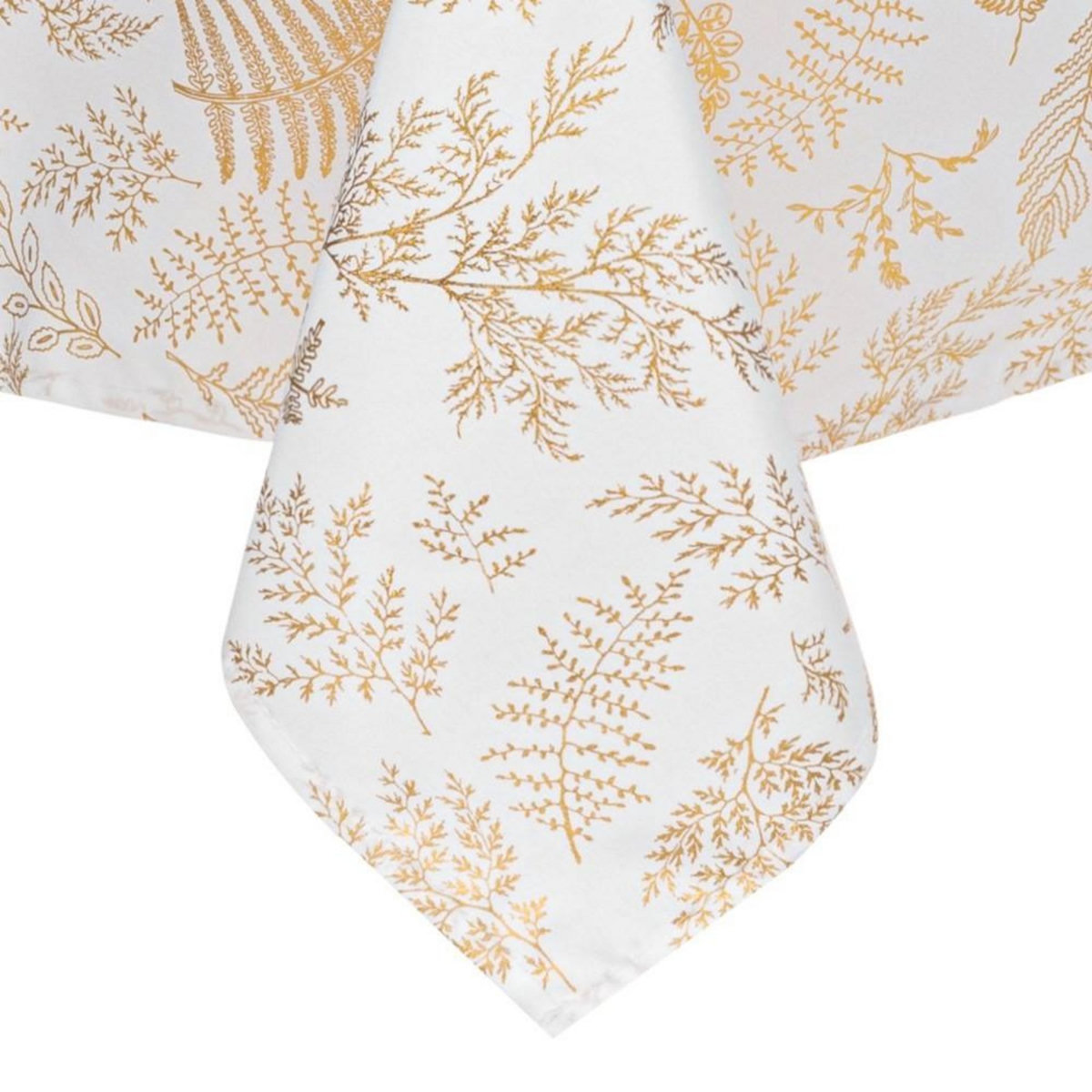 ATMOSPHERA Nappe antitaches 140x360cm blanc et or