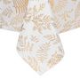 Voir la diapositive 2 : ATMOSPHERA Nappe antitaches 140x360cm blanc et or