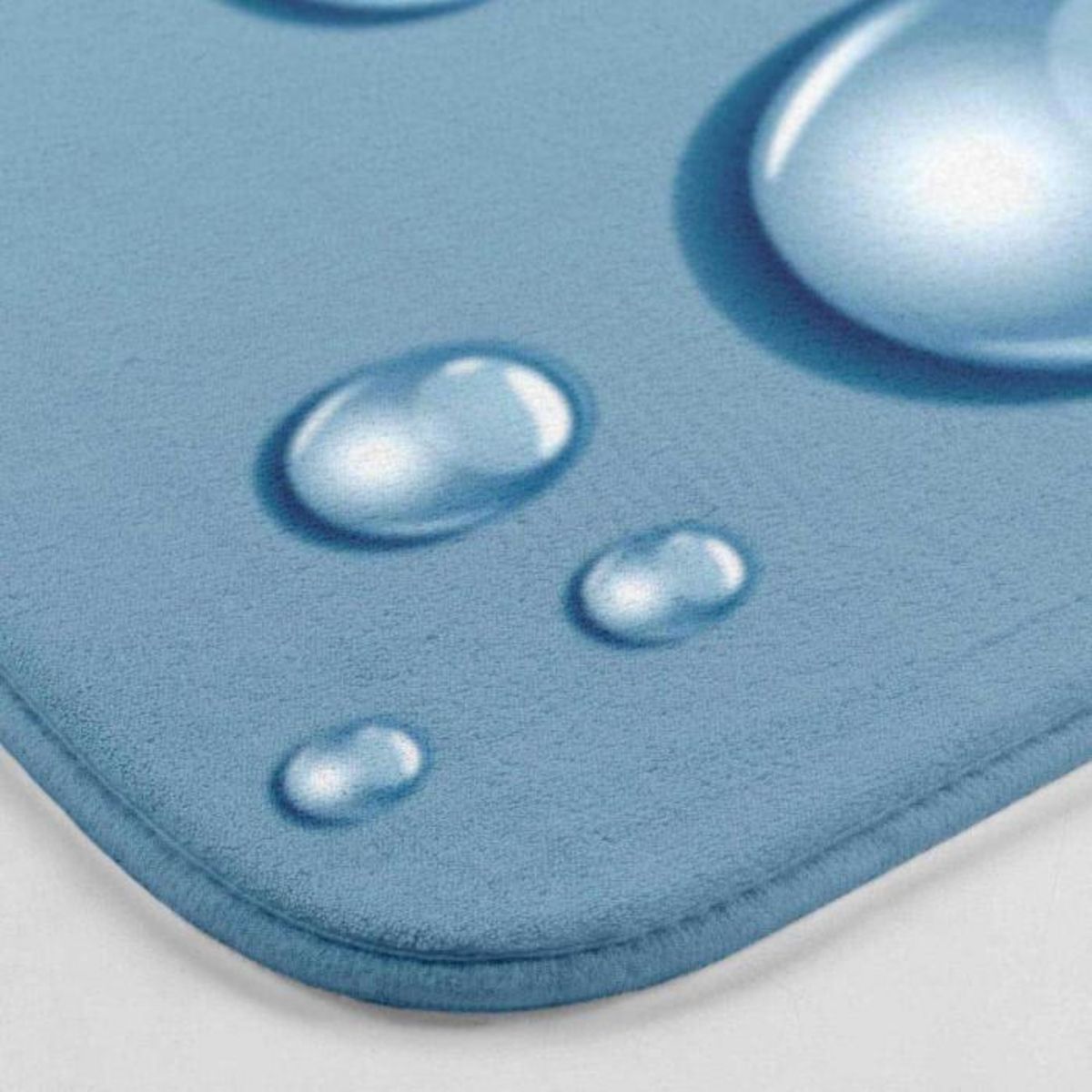 Paris Prix Tapis de Bain Microfibre  Bubble  45x75cm Bleu