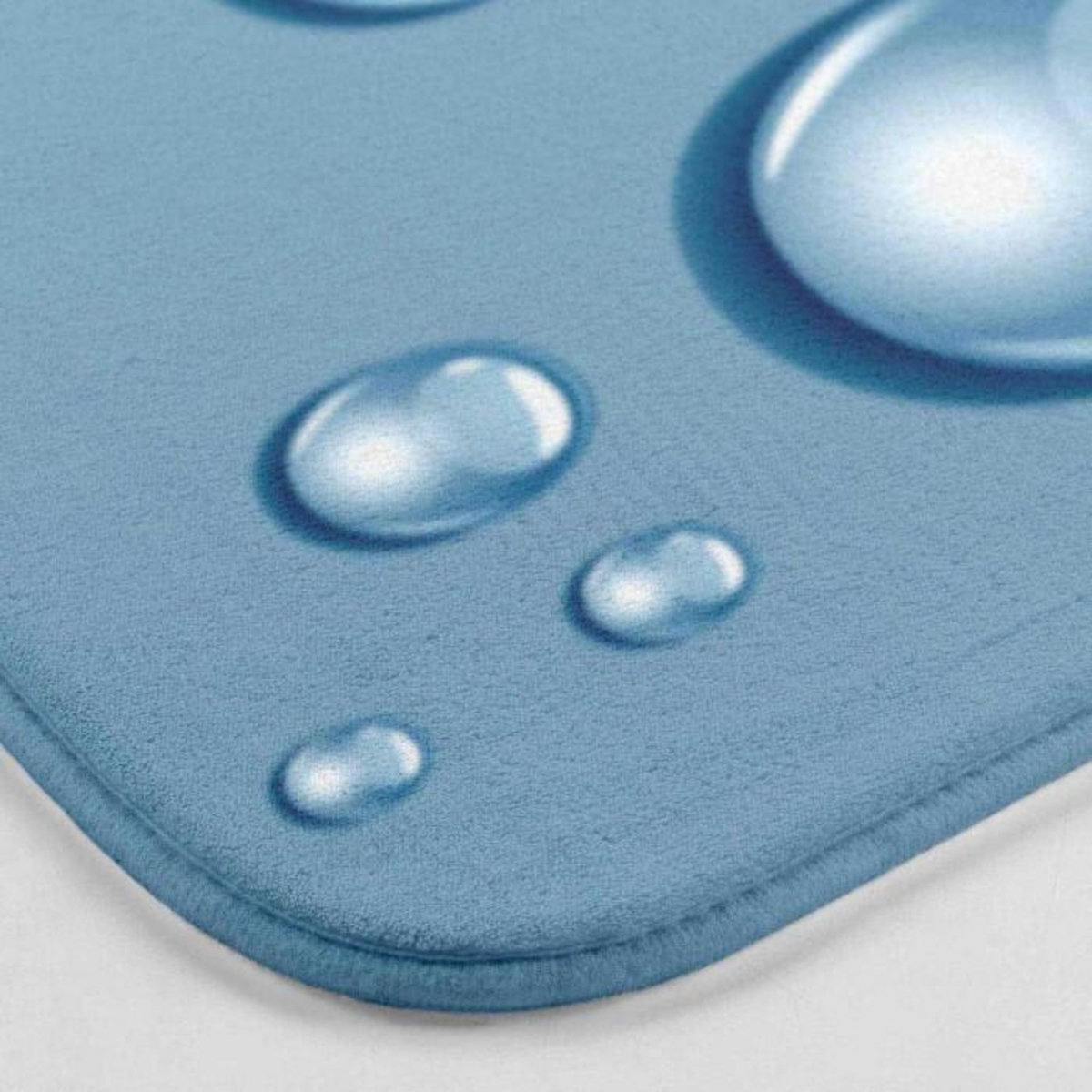 Paris Prix Tapis de Bain Microfibre  Bubble  45x75cm Bleu