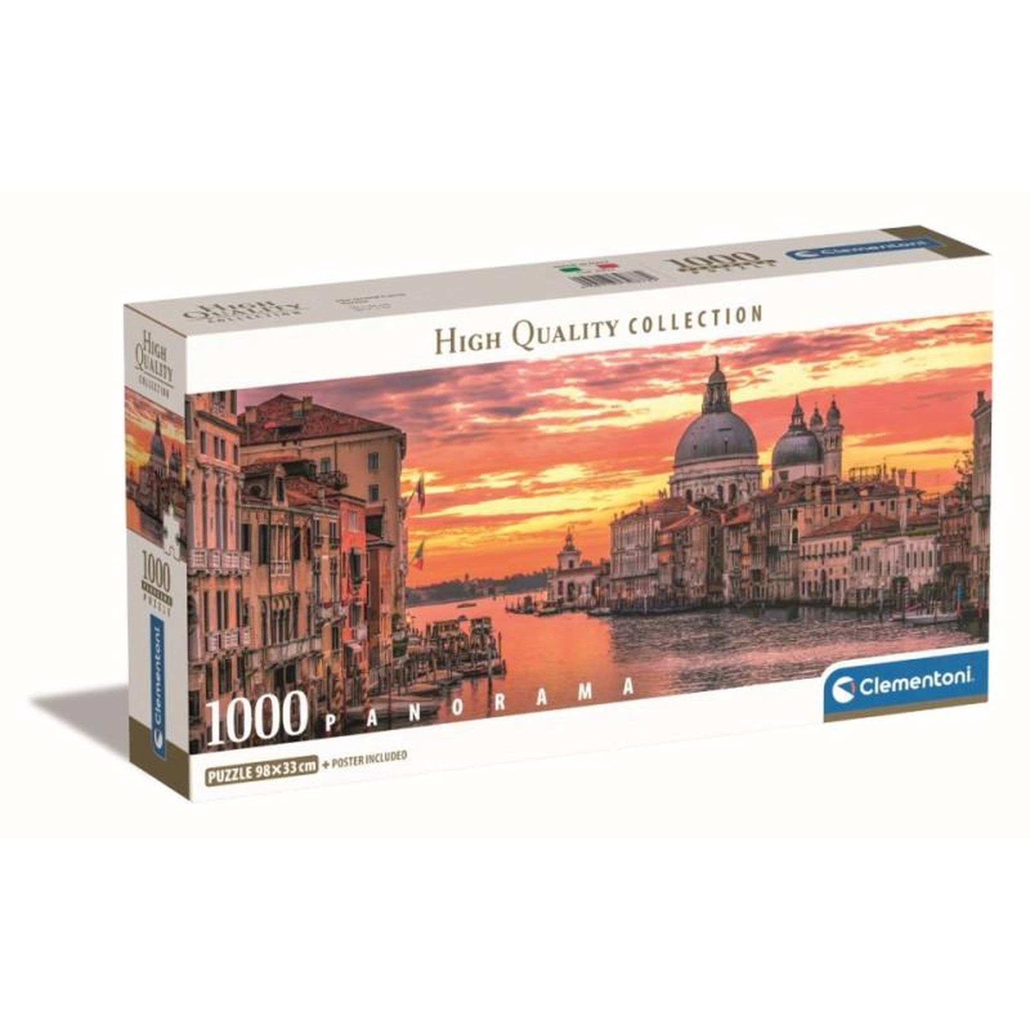 CLEMENTONI Puzzle 1000 pièces Venise panorama – Puzzle adulte – Clementoni