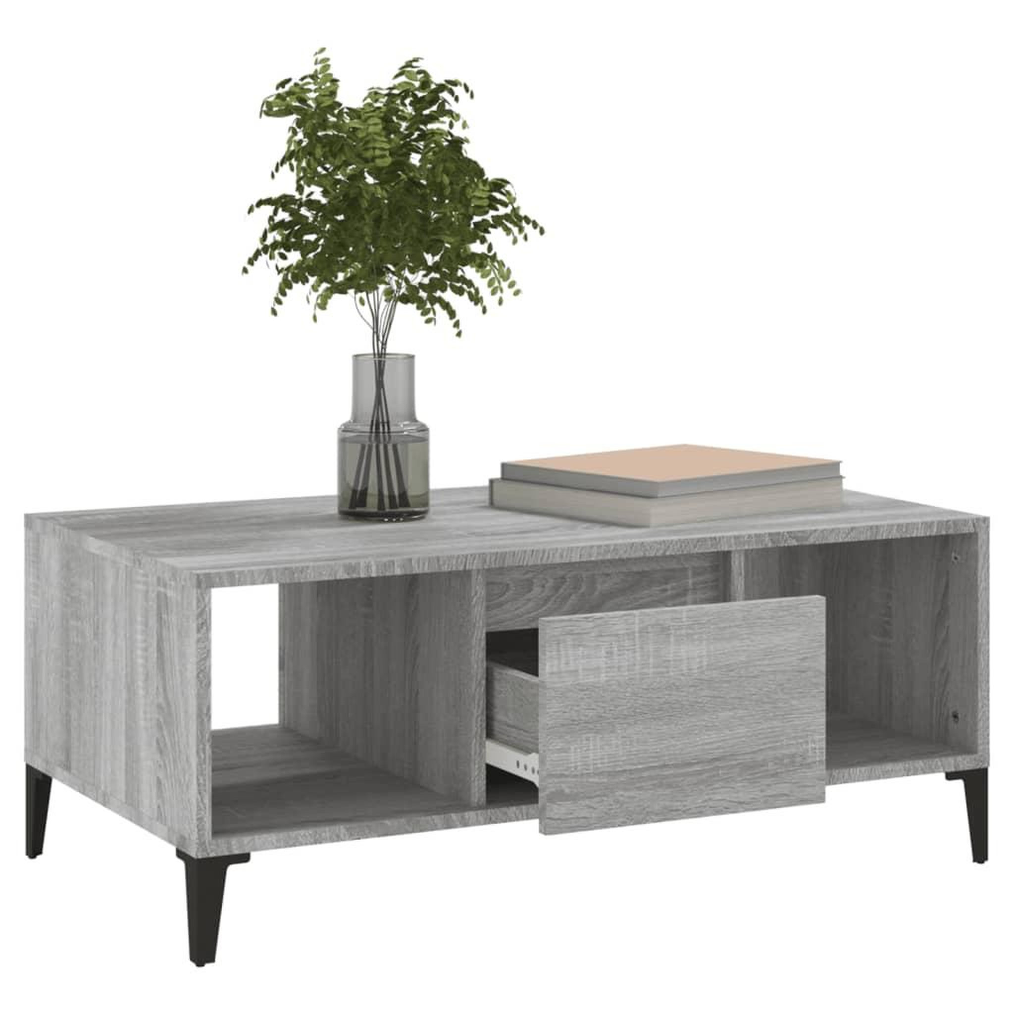 Voir la diapositive 4 : VIDAXL Table basse Sonoma gris 90x50x36,5 cm Bois d'ingenierie